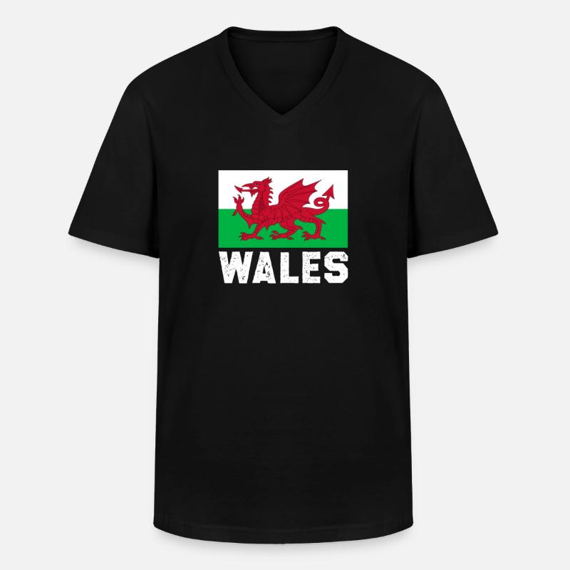 Rugby - Men's V-Neck T-Shirt - black