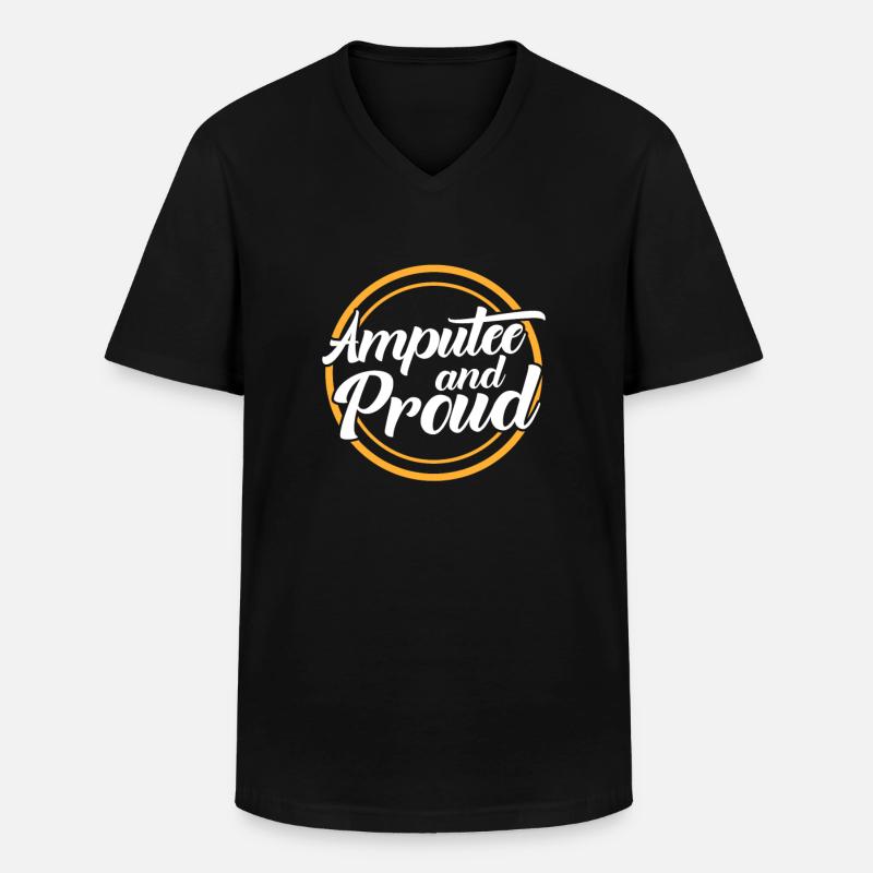 Amputation Amputation Prothèse Cadeau - T-shirt col V Homme - noir