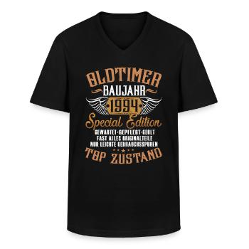 29. GEBURTSTAG OLDTIMER 1994 - Männer-T-Shirt mit V-Ausschnitt - Schwarz - Vorne - AI Model Male 178 dark (178cm)