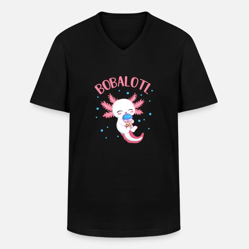 Bubble Tea - Männer-T-Shirt mit V-Ausschnitt - Schwarz