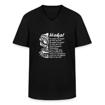 Club de rugby Équipe de rugby Football Sport Cadeau - T-shirt col V Homme - noir - Devant - AI Model Male 178 dark (178cm)