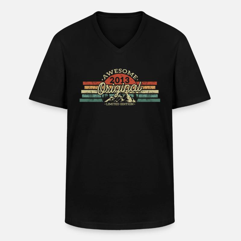 Retro Jubiläum 2013 - Männer-T-Shirt mit V-Ausschnitt - Schwarz