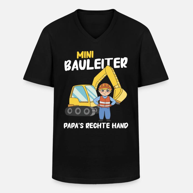Bauleiter Bauleitung - Männer-T-Shirt mit V-Ausschnitt - Schwarz