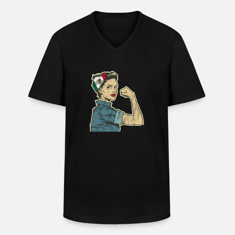 Mexico - Men's V-Neck T-Shirt - black