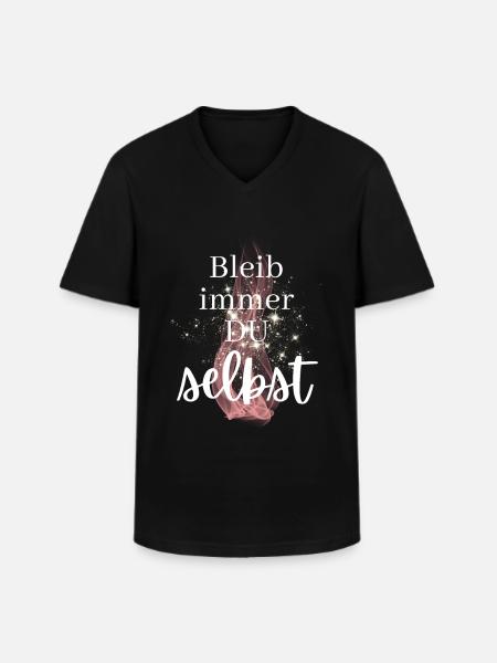 POSITIVE EINSTELLUNG MINDSET Motivation - Männer-T-Shirt mit V-Ausschnitt - Schwarz