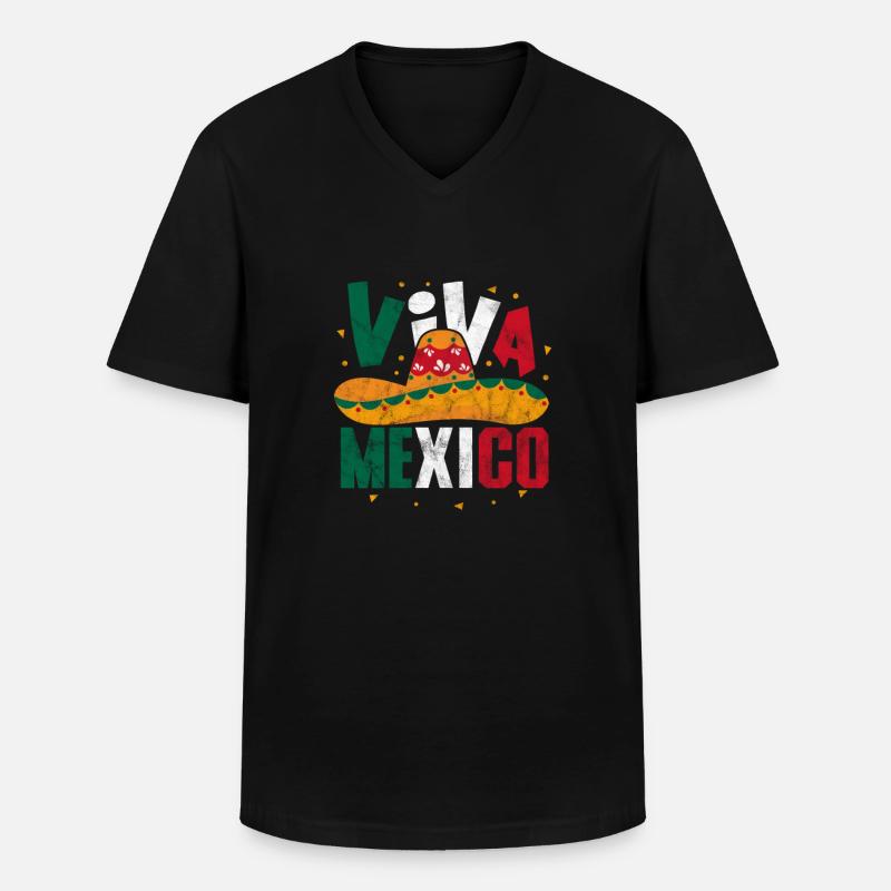 Mexico - Men's V-Neck T-Shirt - black