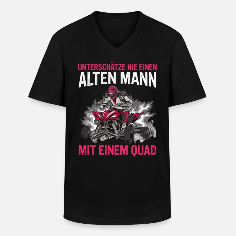 Quad Quadfahrer ATV Quad - Männer-T-Shirt mit V-Ausschnitt - Schwarz