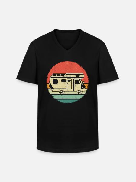 Camping Caravan Camper - Men's V-Neck T-Shirt - black
