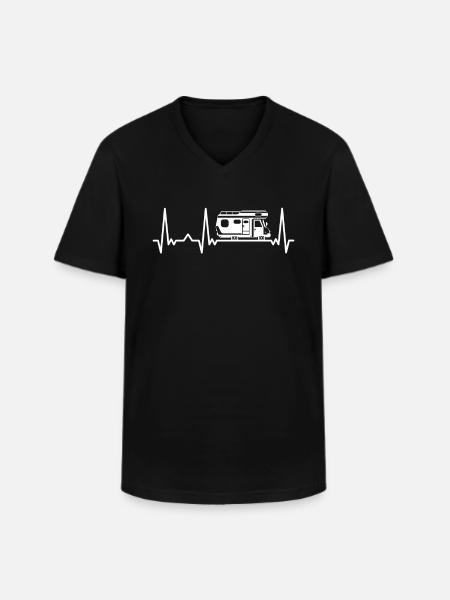 Camping Caravan Camper - Men's V-Neck T-Shirt - black