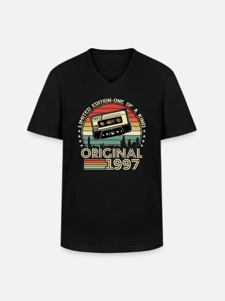Cadeau Millésime 1997 - T-shirt col V Homme - noir