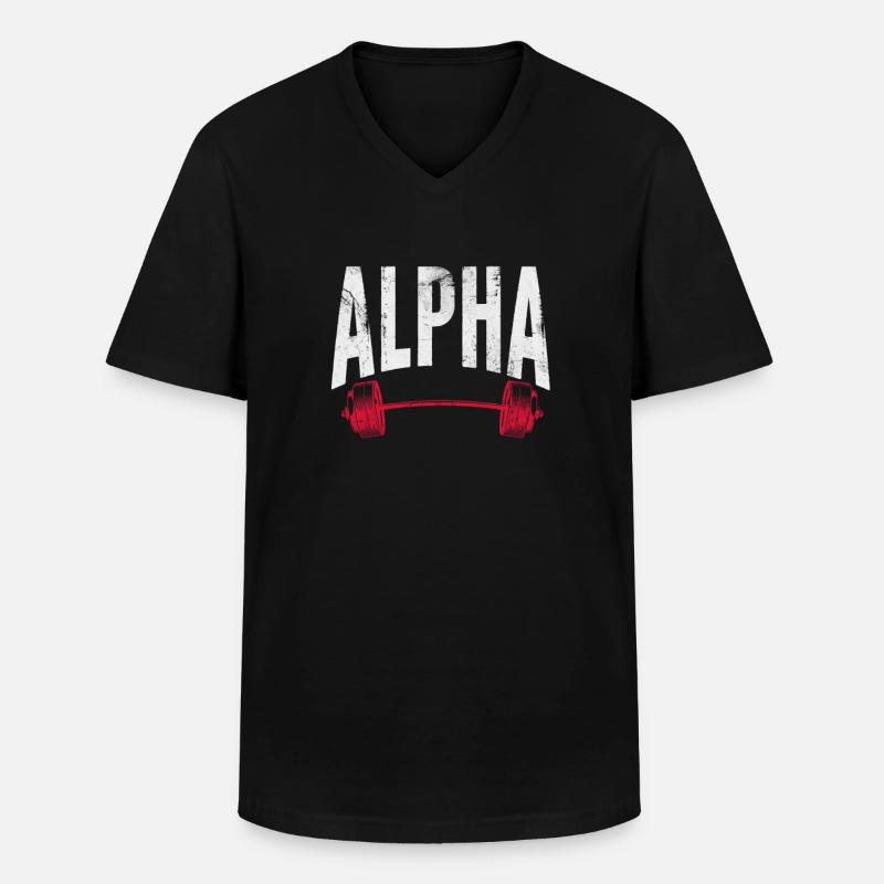 Bodybuilder - Männer-T-Shirt mit V-Ausschnitt - Schwarz