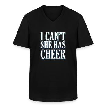 Cheerleader - Men's V-Neck T-Shirt - black - Front - AI Model Male 178 dark (178cm)