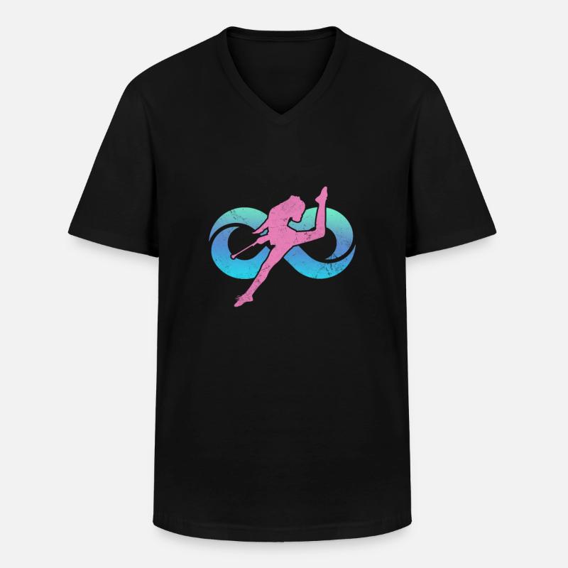 Baton Twirling - Männer-T-Shirt mit V-Ausschnitt - Schwarz