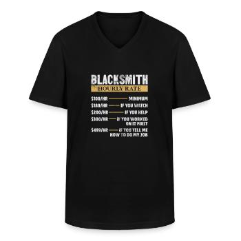 Schmied - Männer-T-Shirt mit V-Ausschnitt - Schwarz - Vorne - AI Model Male 178 dark (178cm)