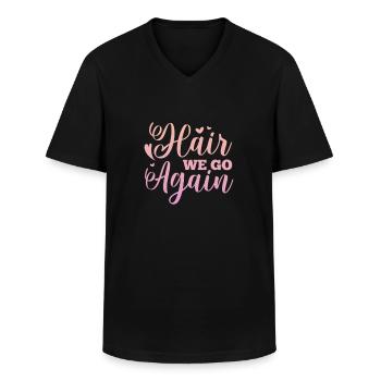 Beautician Cosmetics Makeup Gift - Men's V-Neck T-Shirt - black - Front - AI Model Male 178 dark (178cm)