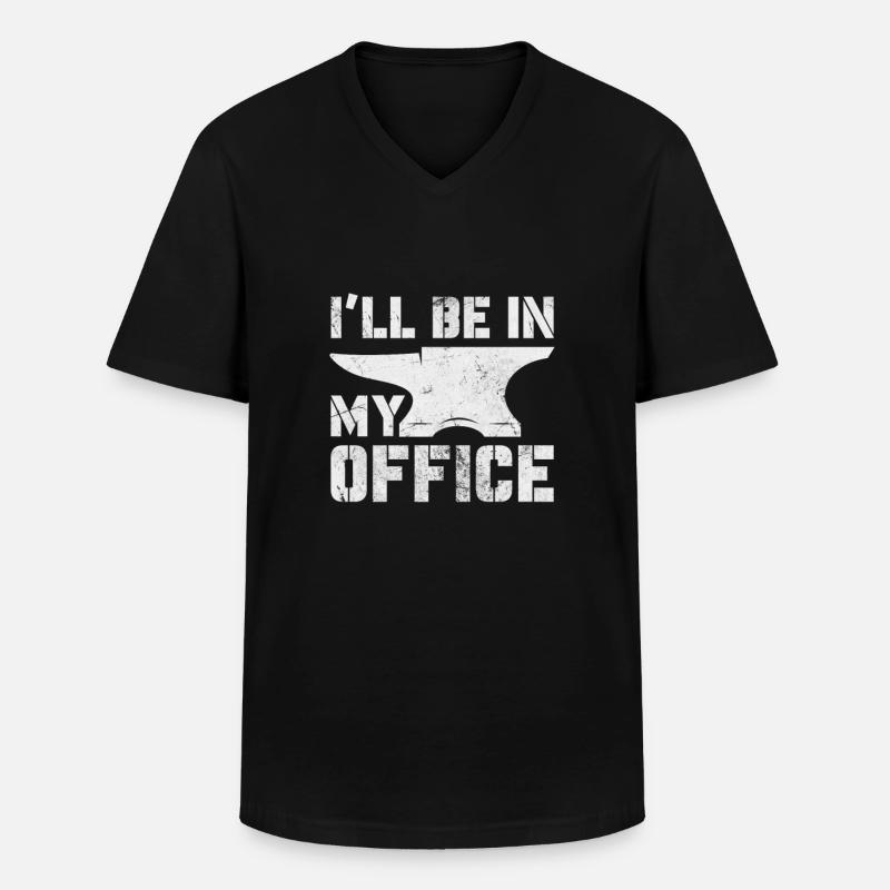 Schmied - Männer-T-Shirt mit V-Ausschnitt - Schwarz