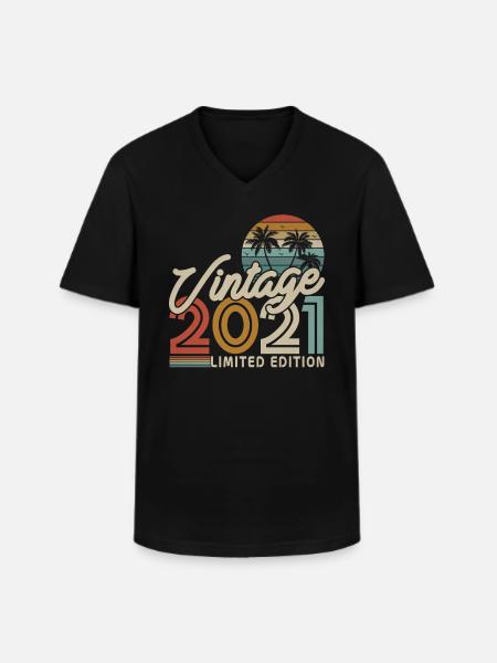 Millésime légendaire 2021 - T-shirt col V Homme - noir