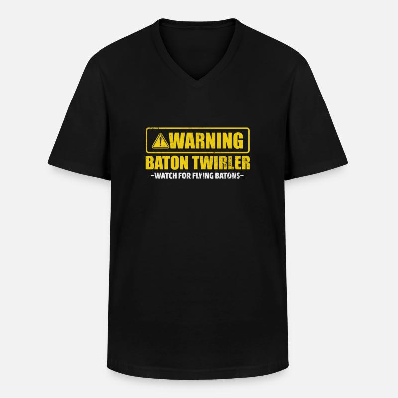 Baton Twirling - Männer-T-Shirt mit V-Ausschnitt - Schwarz