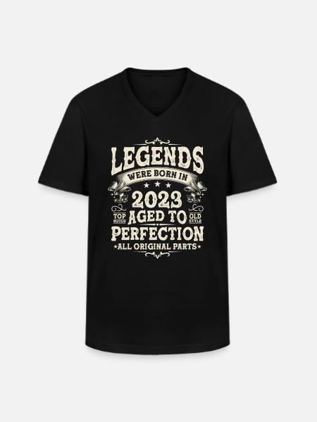Legendary Birthday Gift Idea 2023 - Men's V-Neck T-Shirt - black