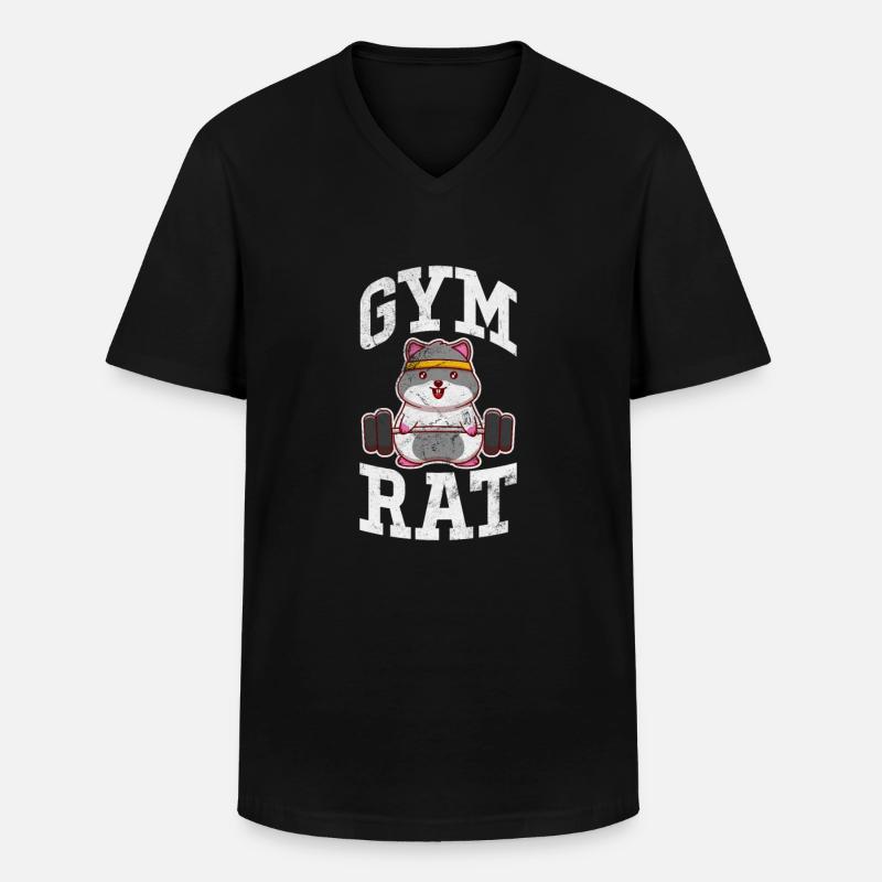 Bodybuilder - Männer-T-Shirt mit V-Ausschnitt - Schwarz