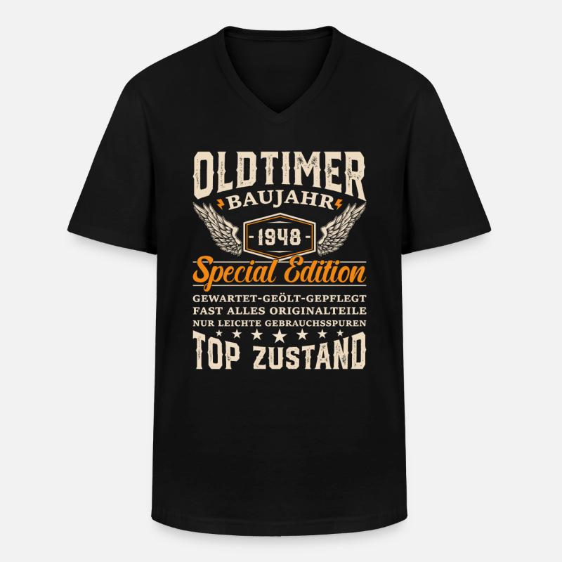 Jubiläumsfreude '48 - Männer-T-Shirt mit V-Ausschnitt - Schwarz