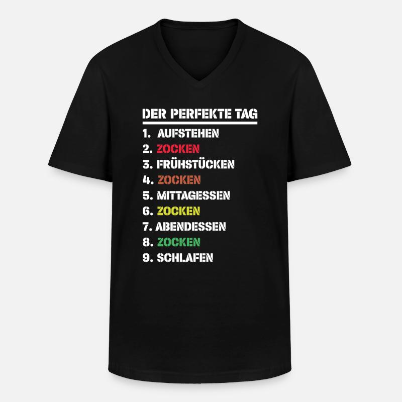 Zockertraum - Männer-T-Shirt mit V-Ausschnitt - Schwarz