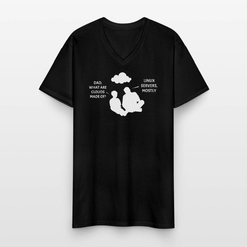 Linux Server Cloudscape Men's V-Neck T-Shirt