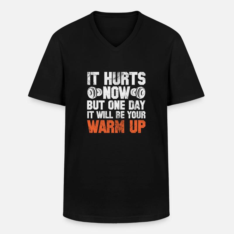 Bodybuilder - Männer-T-Shirt mit V-Ausschnitt - Schwarz