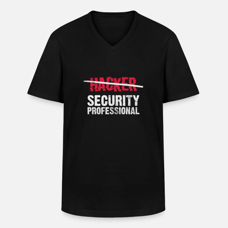 Hacker - Männer-T-Shirt mit V-Ausschnitt - Schwarz