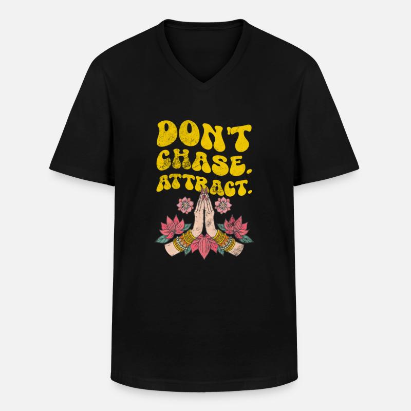 Meditation - Männer-T-Shirt mit V-Ausschnitt - Schwarz