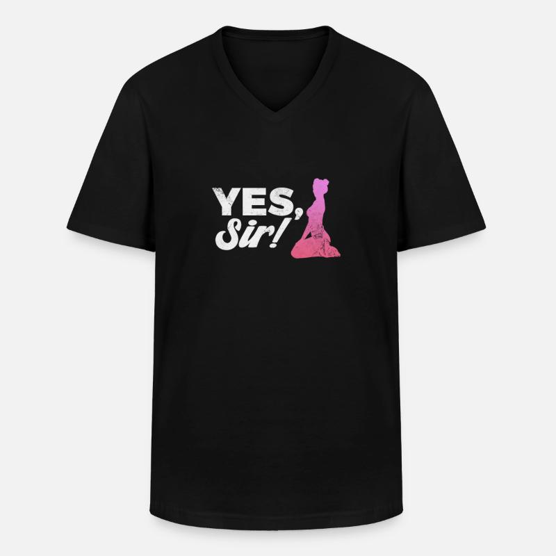 Sadomaso - Männer-T-Shirt mit V-Ausschnitt - Schwarz
