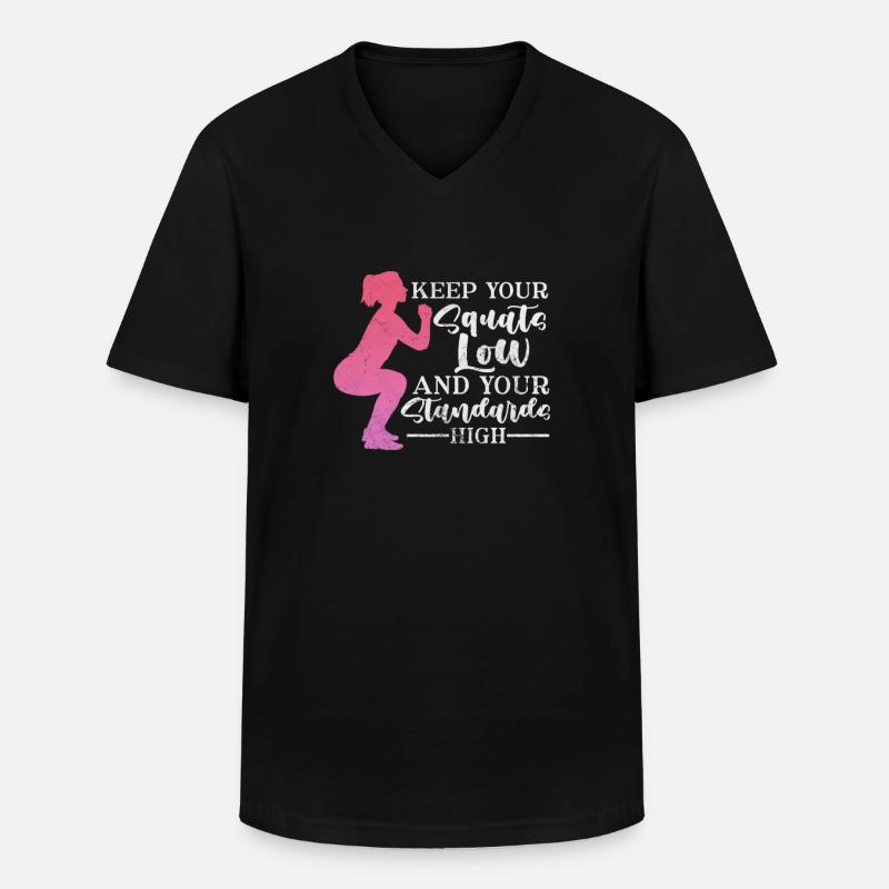 Bodybuilder - Männer-T-Shirt mit V-Ausschnitt - Schwarz