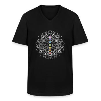 Meditation - Männer-T-Shirt mit V-Ausschnitt - Schwarz - Vorne - AI Model Male 178 dark (178cm)