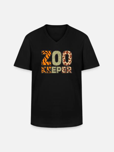 Dyrepasser kostume Afrikansk dyresafari Zoo Keeper - Klassisk herre T-shirt med V-udskæring - sort