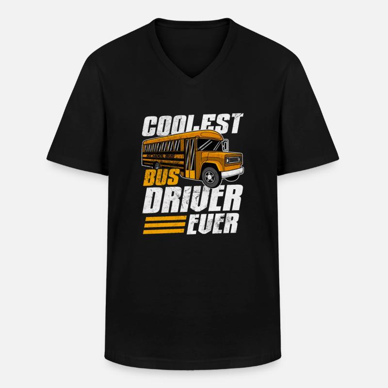 Busfahrer - Männer-T-Shirt mit V-Ausschnitt - Schwarz