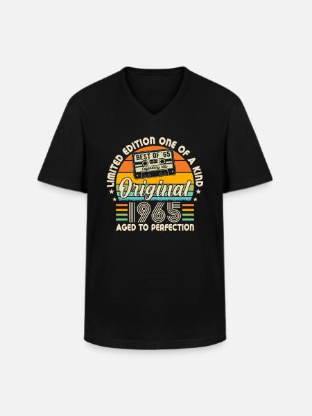 Millésime 1965 Légendes - T-shirt col V Homme - noir