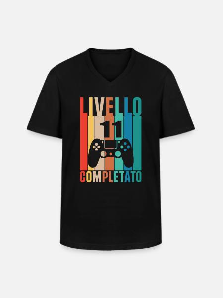Level 11 - Men's V-Neck T-Shirt - black