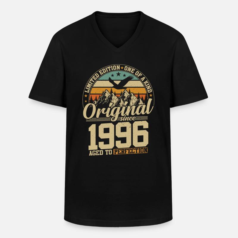 Zeitreise 1996 Jubiläum - Männer-T-Shirt mit V-Ausschnitt - Schwarz