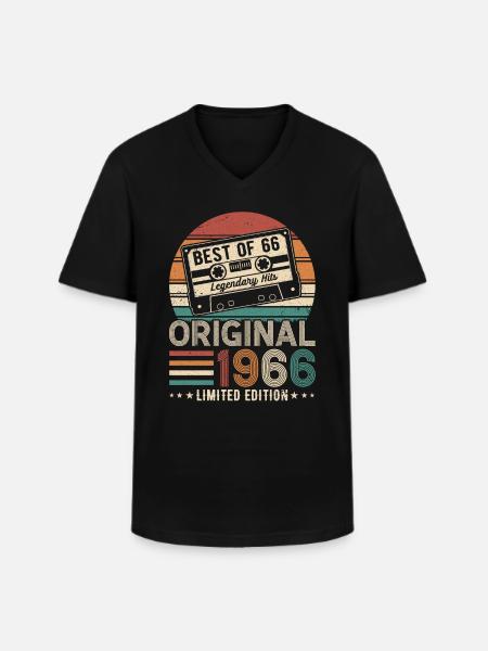 Legends of 1966 - Men's V-Neck T-Shirt - black