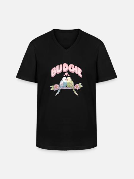 Budgie Bird Pet Parakeet Gift - Men's V-Neck T-Shirt - black