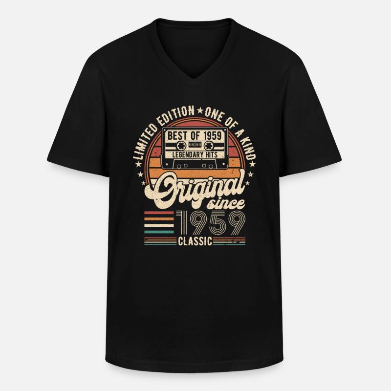 Jubiläumsfreude 1959 - Männer-T-Shirt mit V-Ausschnitt - Schwarz