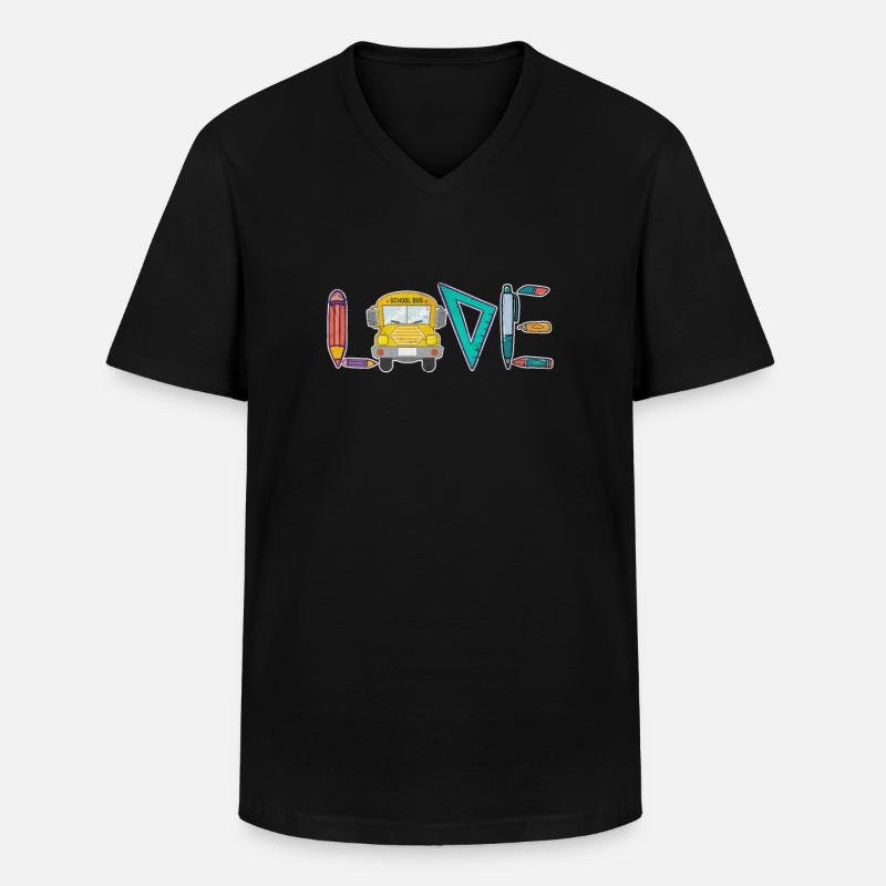 Busfahrer - Männer-T-Shirt mit V-Ausschnitt - Schwarz