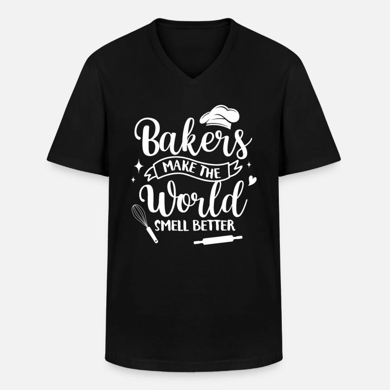 Baker Bakery Bakery Baking Gift - Men's V-Neck T-Shirt - black