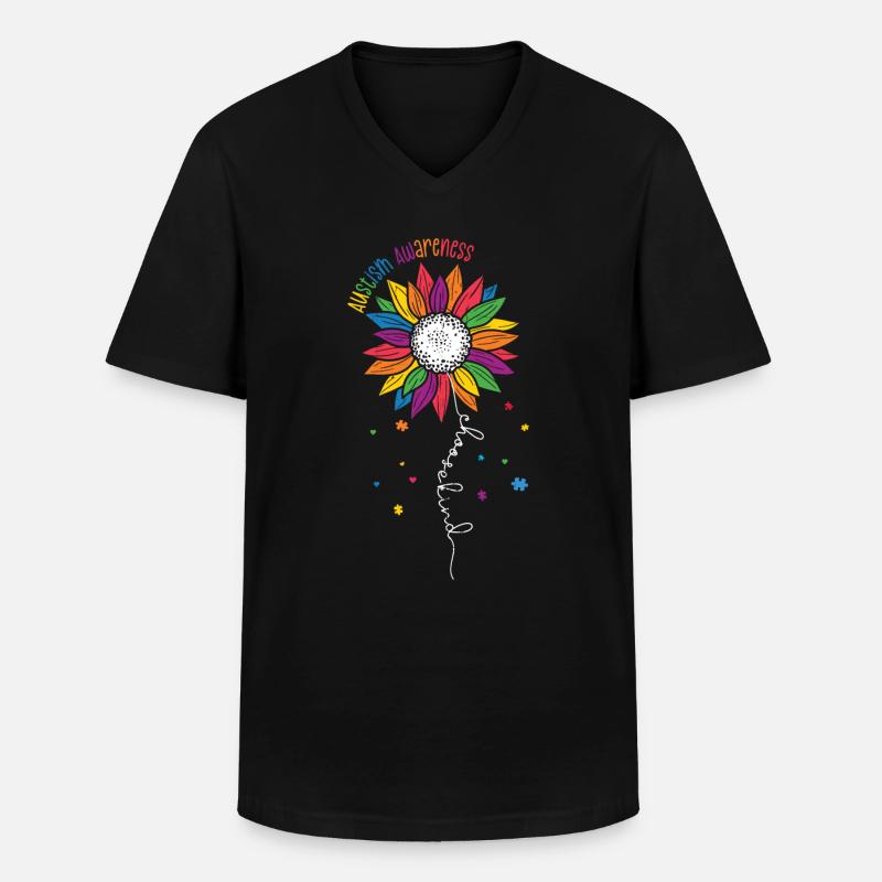 Autismus - Männer-T-Shirt mit V-Ausschnitt - Schwarz