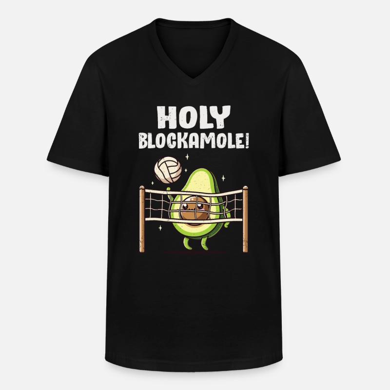 Avocado - Männer-T-Shirt mit V-Ausschnitt - Schwarz