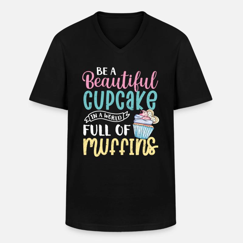 Cupcake - Men's V-Neck T-Shirt - black