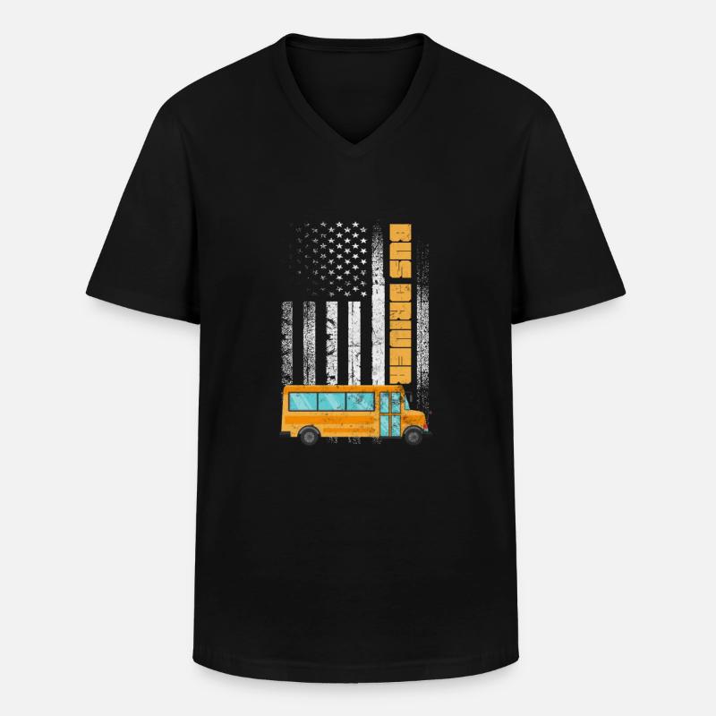 Busfahrer - Männer-T-Shirt mit V-Ausschnitt - Schwarz