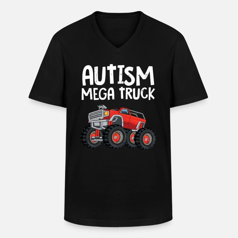 Autismus - Männer-T-Shirt mit V-Ausschnitt - Schwarz