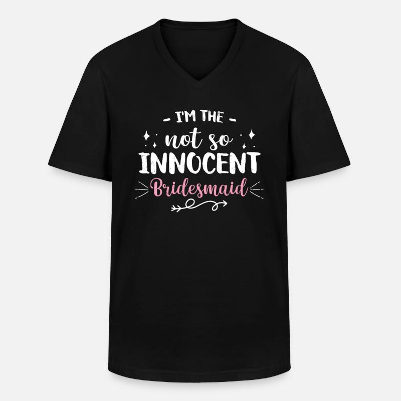 Junggesellin - Männer-T-Shirt mit V-Ausschnitt - Schwarz