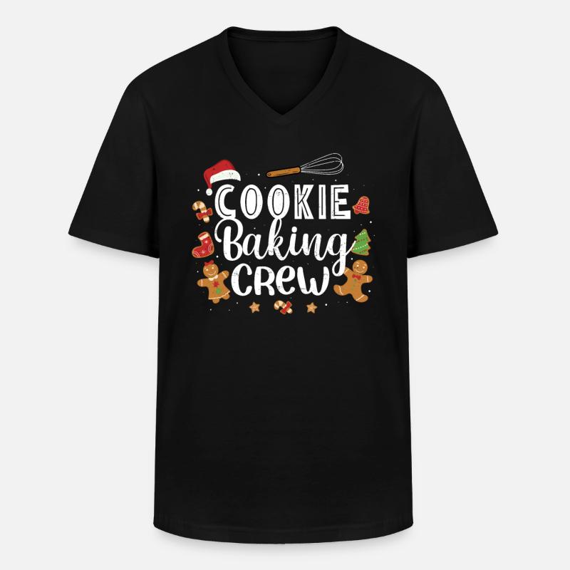 Bäcker - Männer-T-Shirt mit V-Ausschnitt - Schwarz